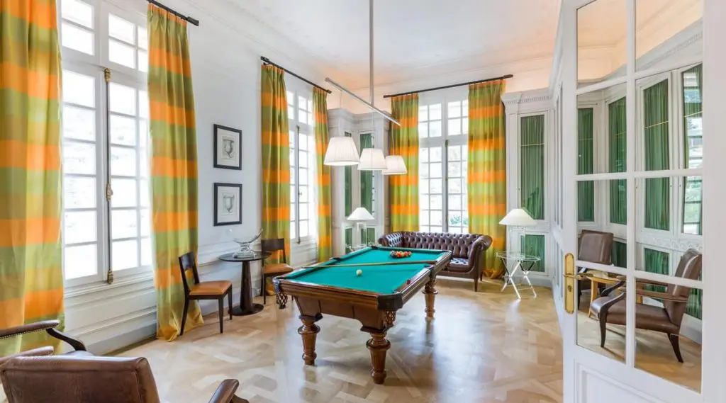 Snooker Table in Karl Lagerfeld Monaco House