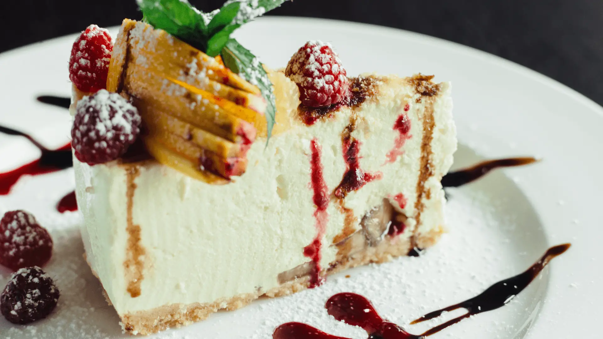 Philadelphia Cheesecake With Raspberries