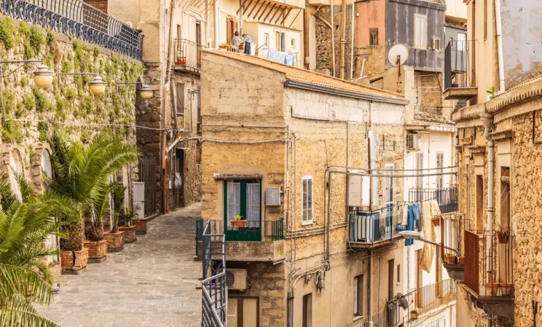 old buildings centuripe italy